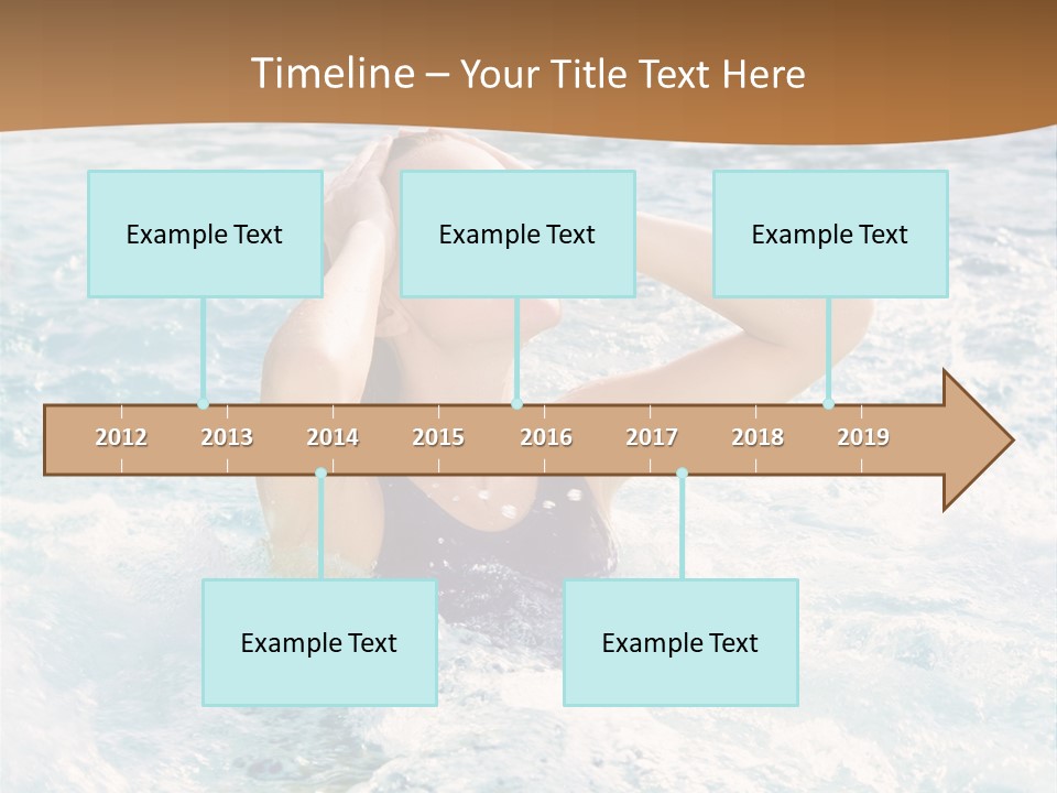 A Woman In A Swimming Pool Powerpoint Template PowerPoint Template