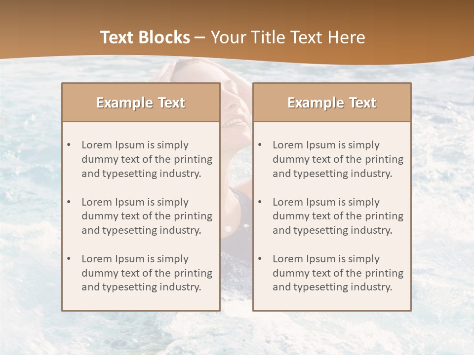 A Woman In A Swimming Pool Powerpoint Template PowerPoint Template