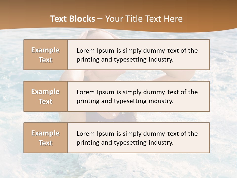 A Woman In A Swimming Pool Powerpoint Template PowerPoint Template