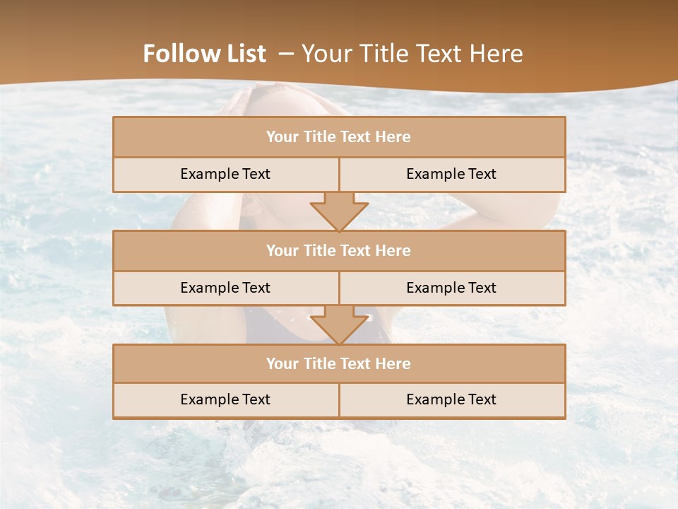 A Woman In A Swimming Pool Powerpoint Template PowerPoint Template