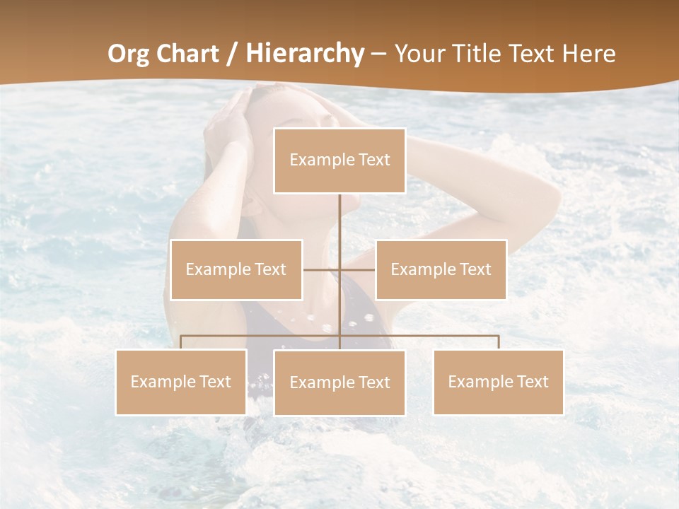 A Woman In A Swimming Pool Powerpoint Template PowerPoint Template