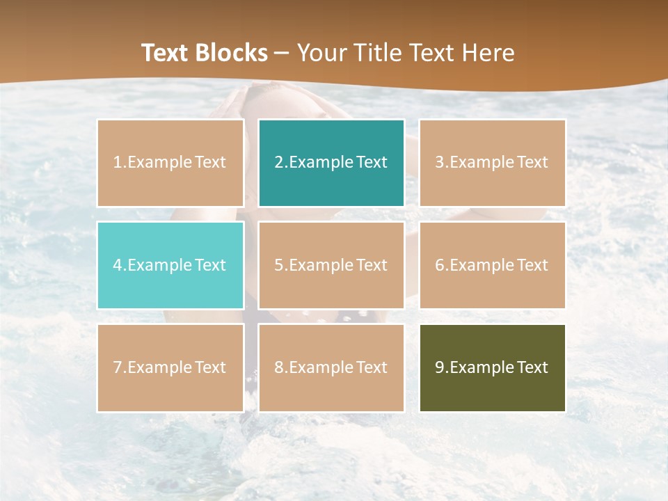 A Woman In A Swimming Pool Powerpoint Template PowerPoint Template