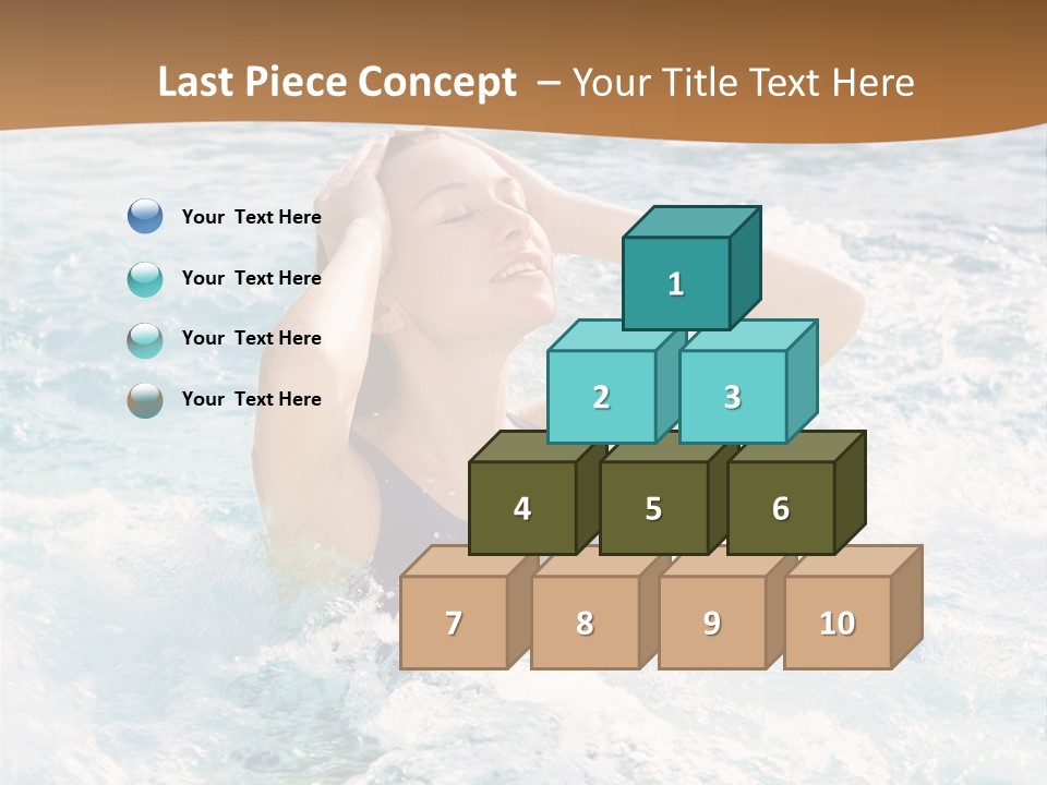A Woman In A Swimming Pool Powerpoint Template PowerPoint Template