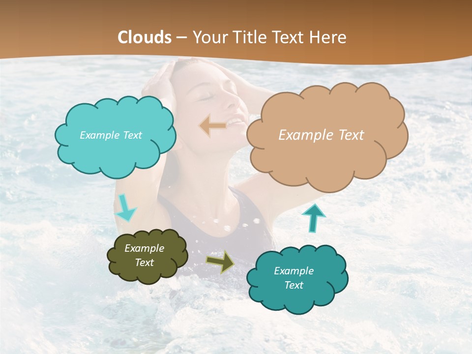 A Woman In A Swimming Pool Powerpoint Template PowerPoint Template