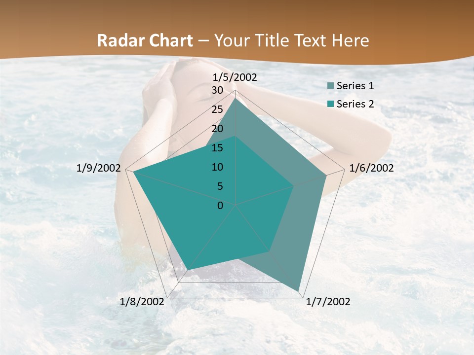 A Woman In A Swimming Pool Powerpoint Template PowerPoint Template