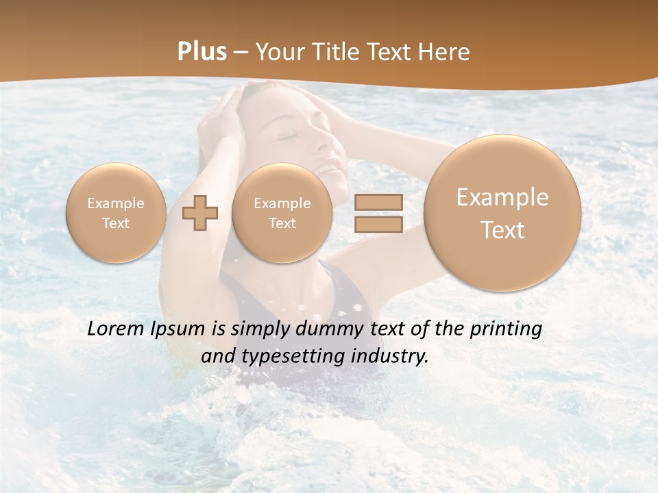 A Woman In A Swimming Pool Powerpoint Template PowerPoint Template