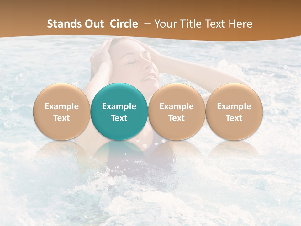A Woman In A Swimming Pool Powerpoint Template PowerPoint Template