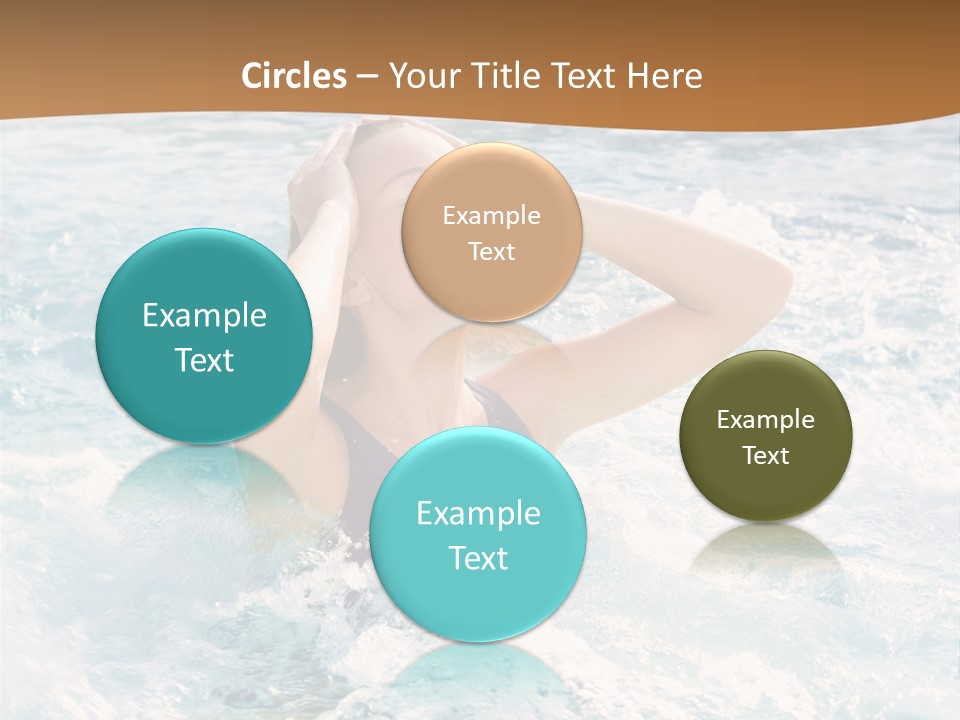 A Woman In A Swimming Pool Powerpoint Template PowerPoint Template