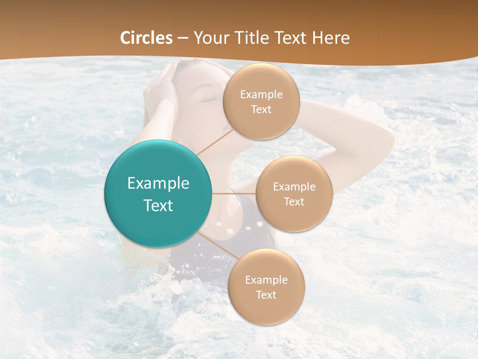 A Woman In A Swimming Pool Powerpoint Template PowerPoint Template