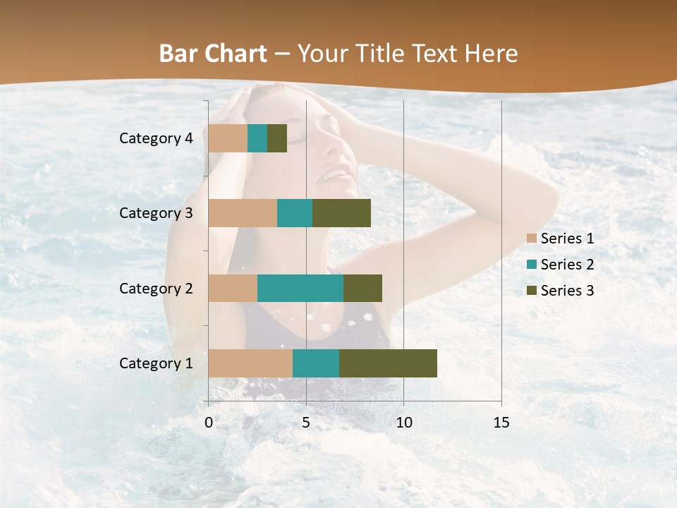 A Woman In A Swimming Pool Powerpoint Template PowerPoint Template