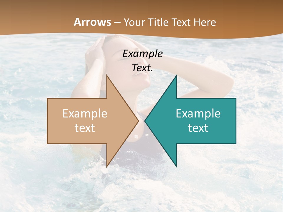 A Woman In A Swimming Pool Powerpoint Template PowerPoint Template