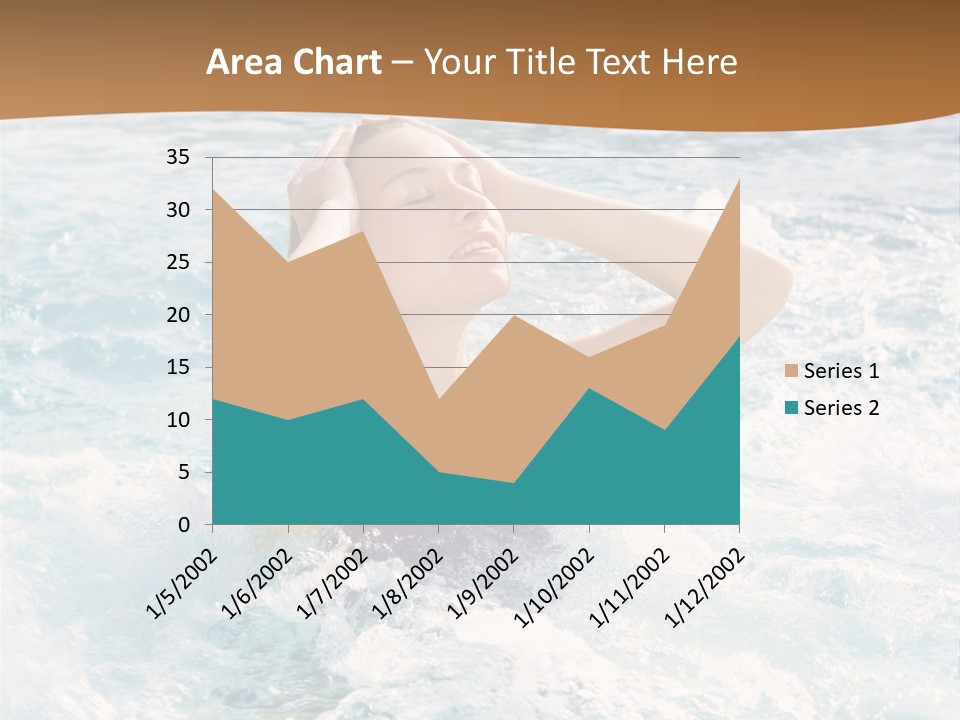 A Woman In A Swimming Pool Powerpoint Template PowerPoint Template