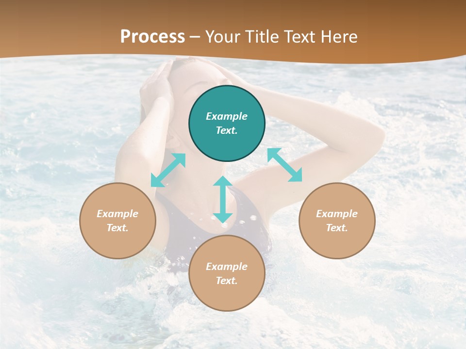 A Woman In A Swimming Pool Powerpoint Template PowerPoint Template