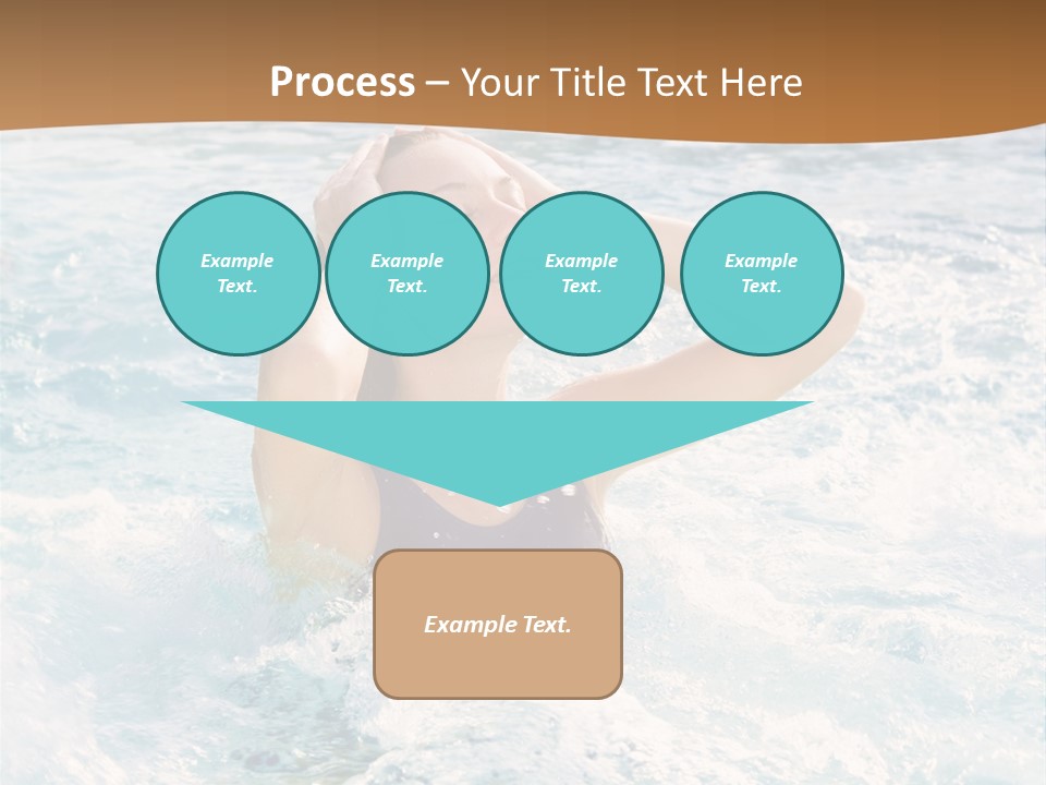 A Woman In A Swimming Pool Powerpoint Template PowerPoint Template