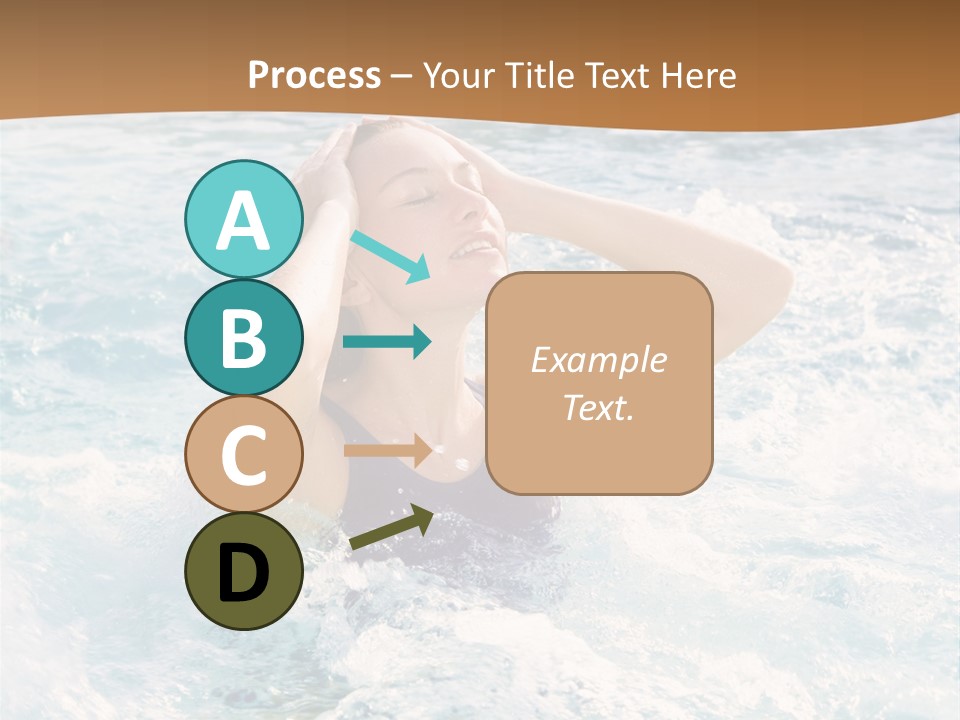 A Woman In A Swimming Pool Powerpoint Template PowerPoint Template