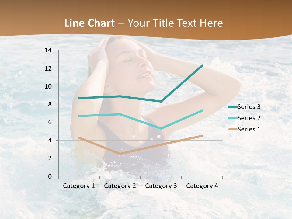 A Woman In A Swimming Pool Powerpoint Template PowerPoint Template