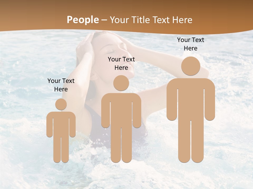 A Woman In A Swimming Pool Powerpoint Template PowerPoint Template