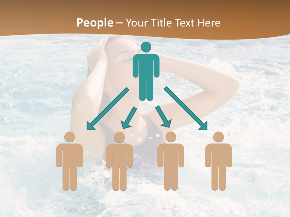 A Woman In A Swimming Pool Powerpoint Template PowerPoint Template