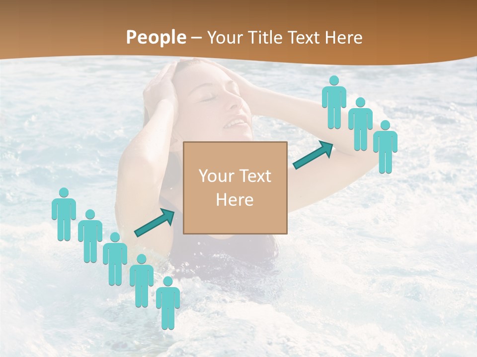 A Woman In A Swimming Pool Powerpoint Template PowerPoint Template