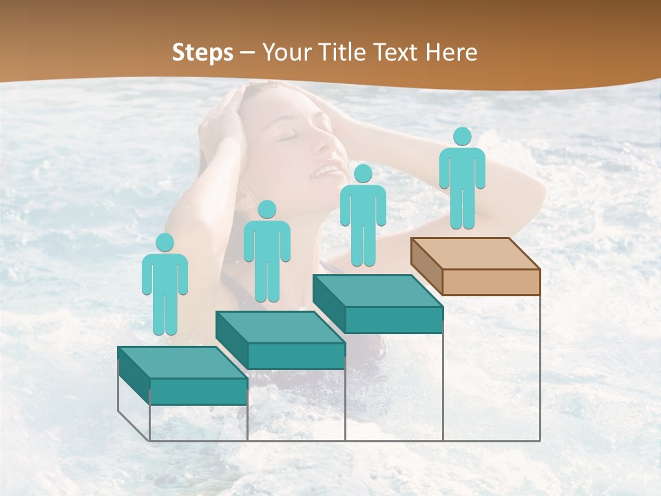 A Woman In A Swimming Pool Powerpoint Template PowerPoint Template