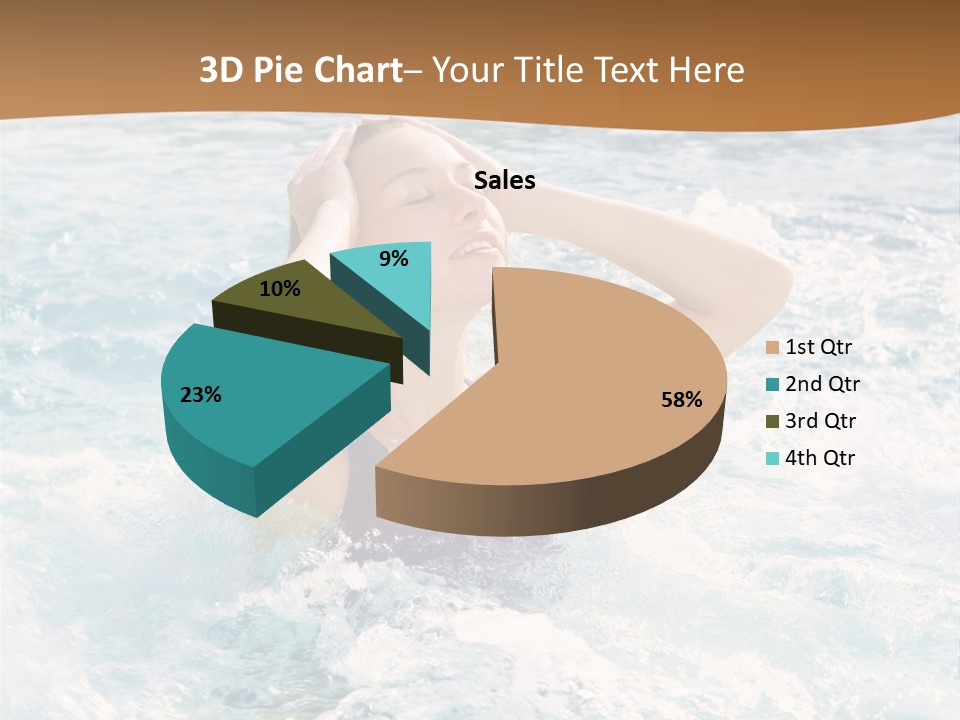 A Woman In A Swimming Pool Powerpoint Template PowerPoint Template