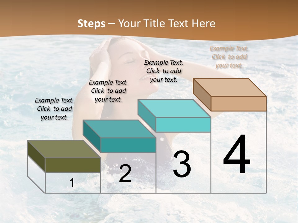 A Woman In A Swimming Pool Powerpoint Template PowerPoint Template
