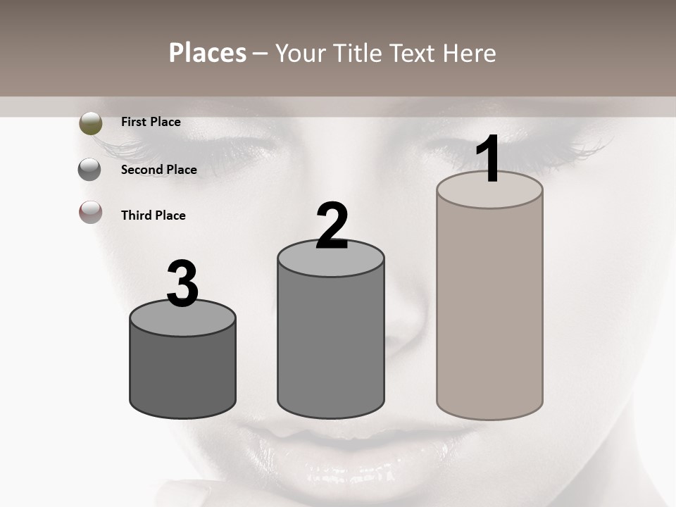 A Woman With Her Hands On Her Face PowerPoint Template