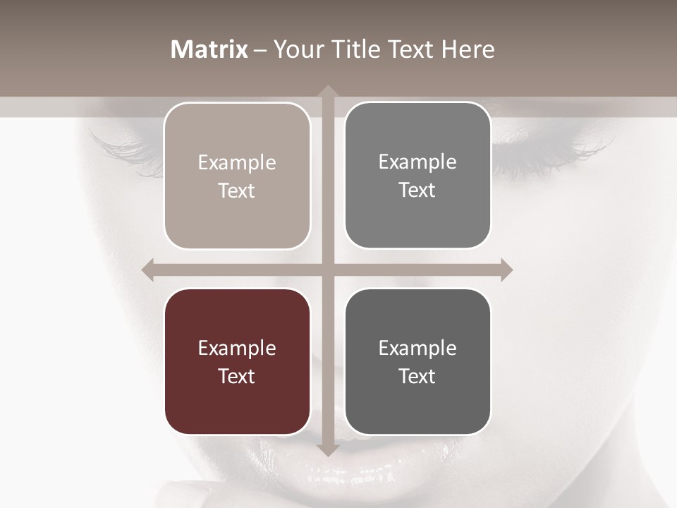 A Woman With Her Hands On Her Face PowerPoint Template