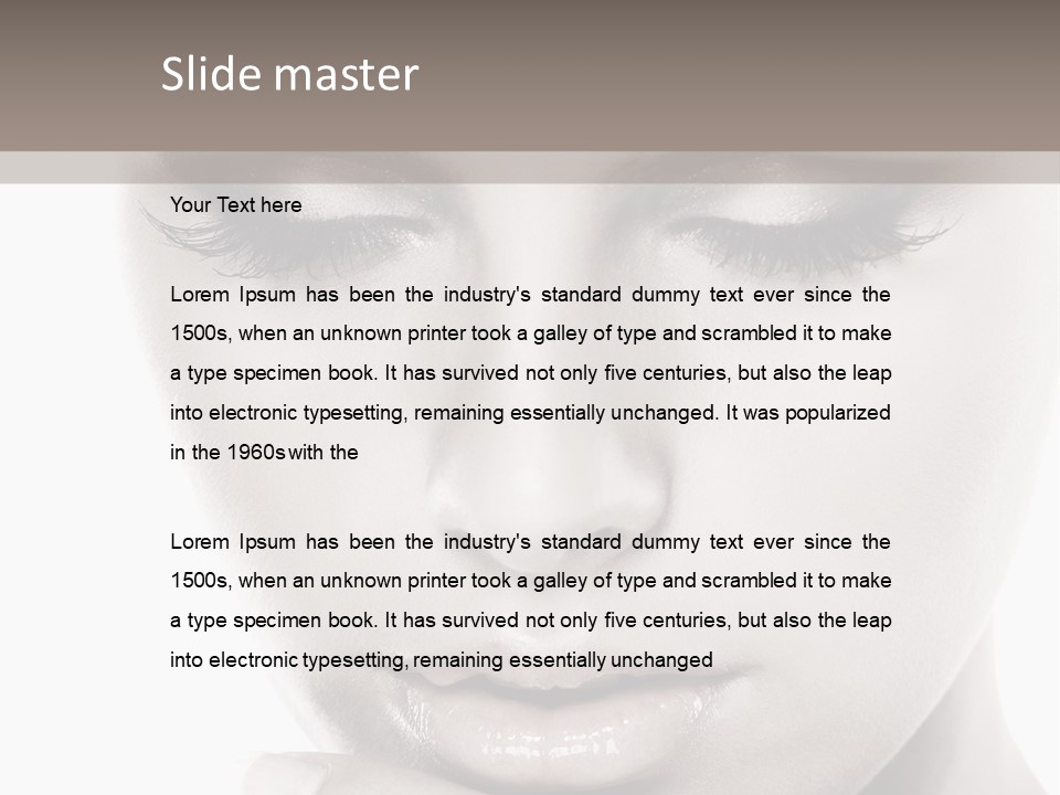 A Woman With Her Hands On Her Face PowerPoint Template