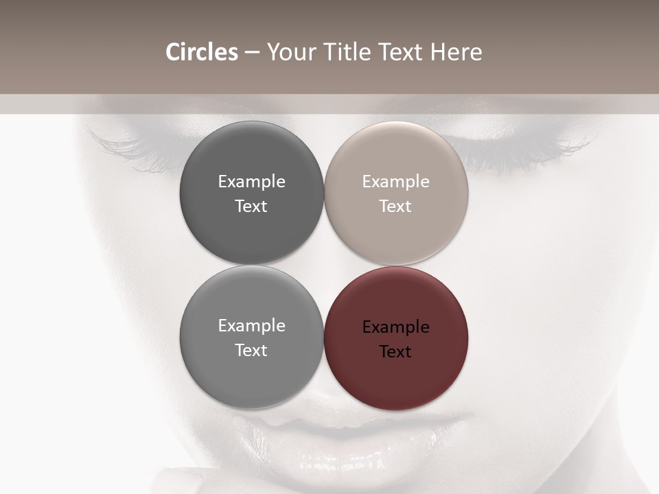 A Woman With Her Hands On Her Face PowerPoint Template