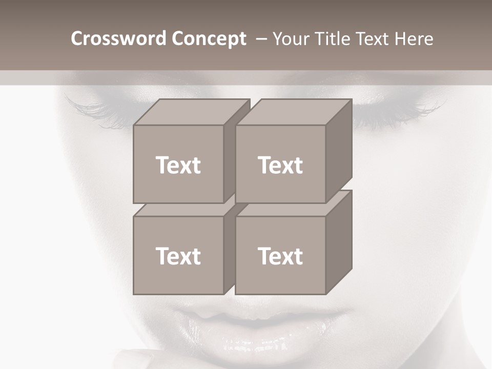 A Woman With Her Hands On Her Face PowerPoint Template