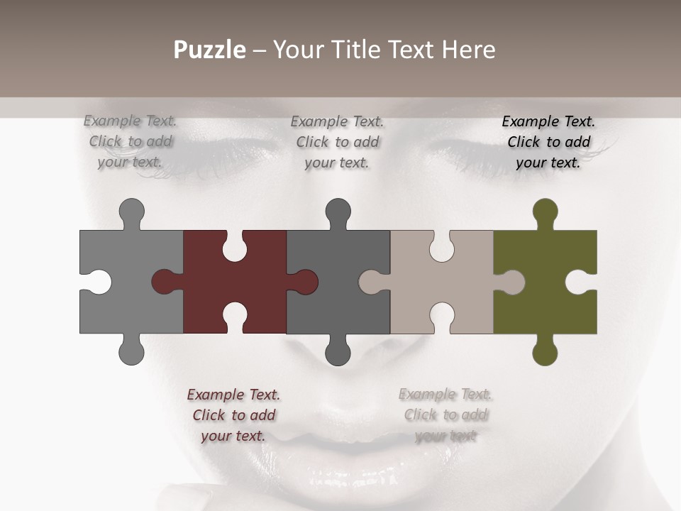 A Woman With Her Hands On Her Face PowerPoint Template