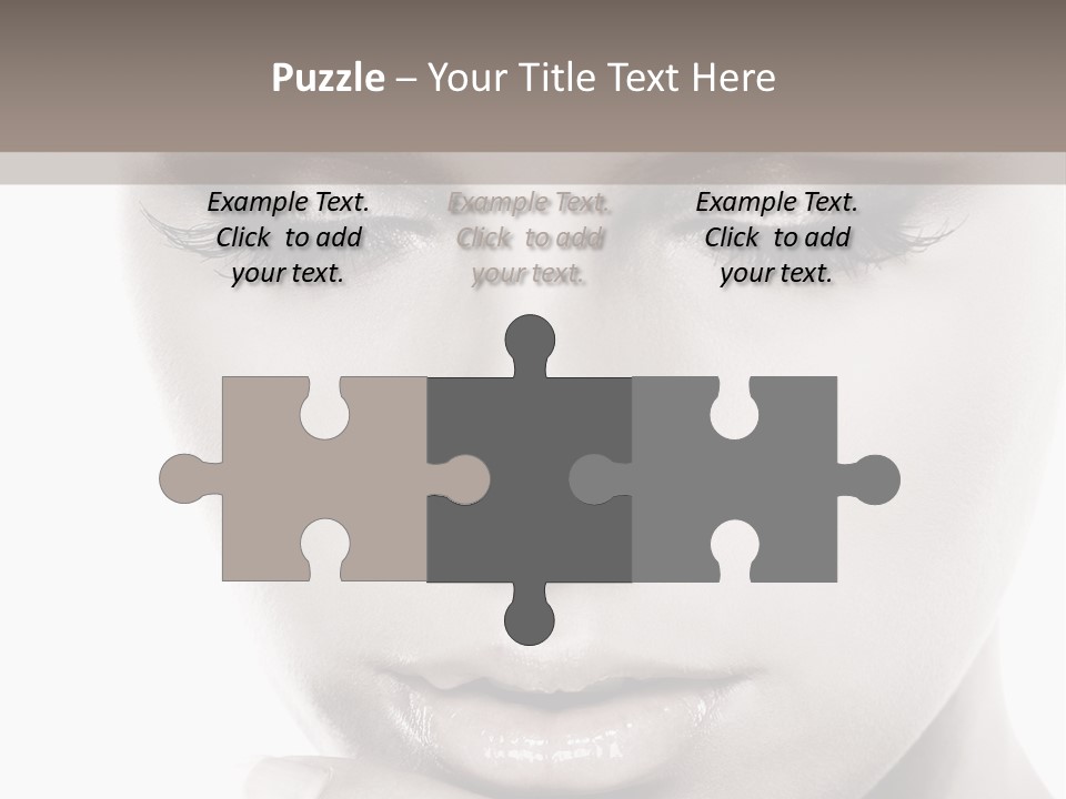 A Woman With Her Hands On Her Face PowerPoint Template