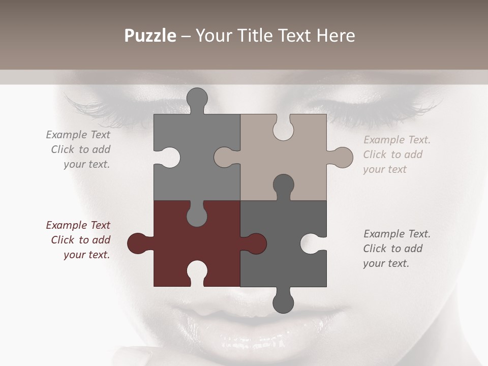 A Woman With Her Hands On Her Face PowerPoint Template