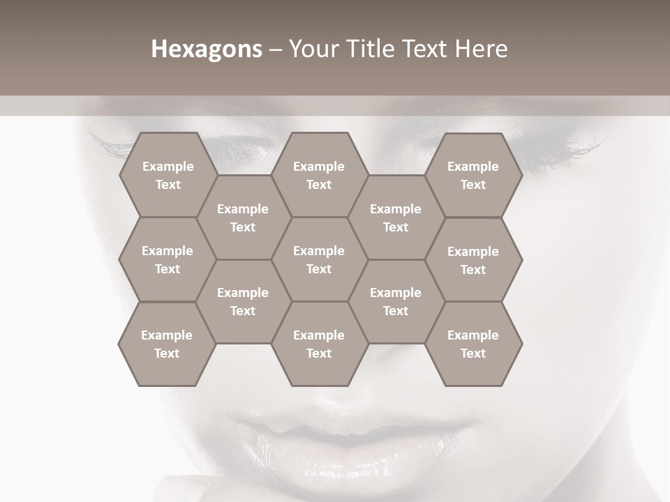 A Woman With Her Hands On Her Face PowerPoint Template