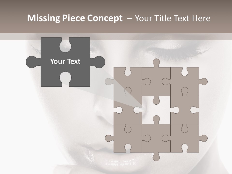 A Woman With Her Hands On Her Face PowerPoint Template