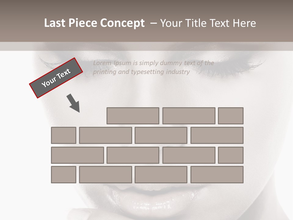 A Woman With Her Hands On Her Face PowerPoint Template