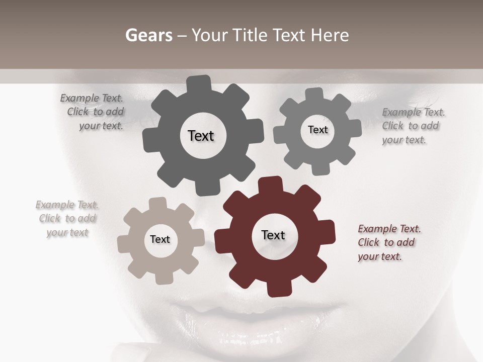 A Woman With Her Hands On Her Face PowerPoint Template