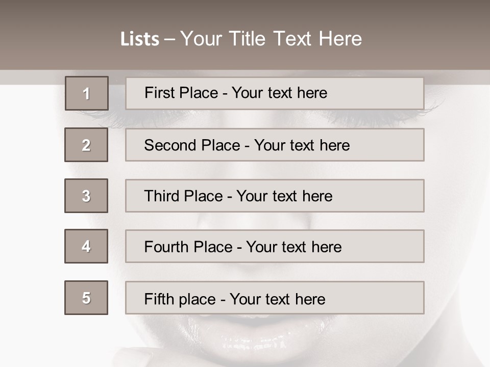 A Woman With Her Hands On Her Face PowerPoint Template