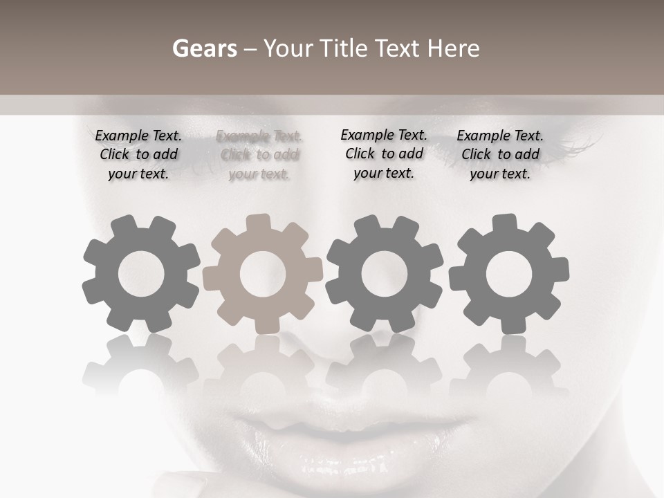 A Woman With Her Hands On Her Face PowerPoint Template