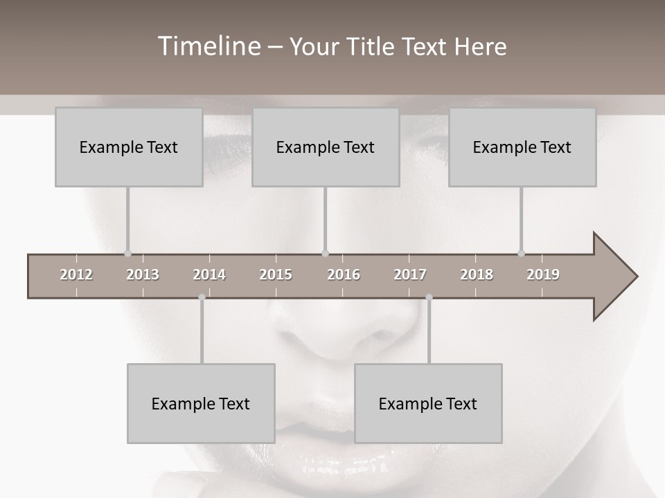 A Woman With Her Hands On Her Face PowerPoint Template