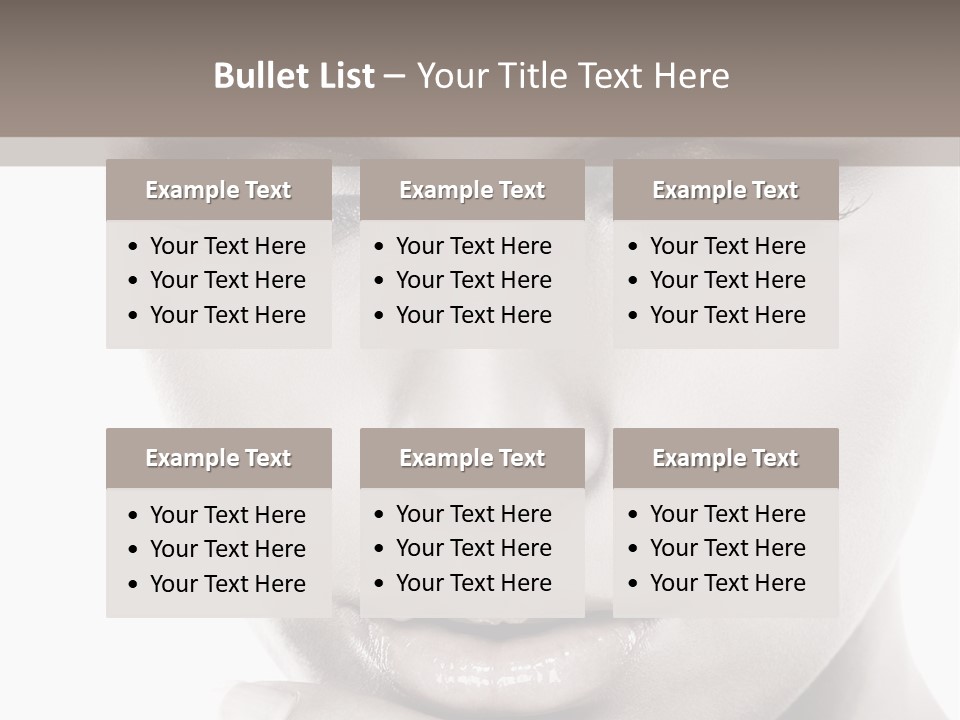 A Woman With Her Hands On Her Face PowerPoint Template