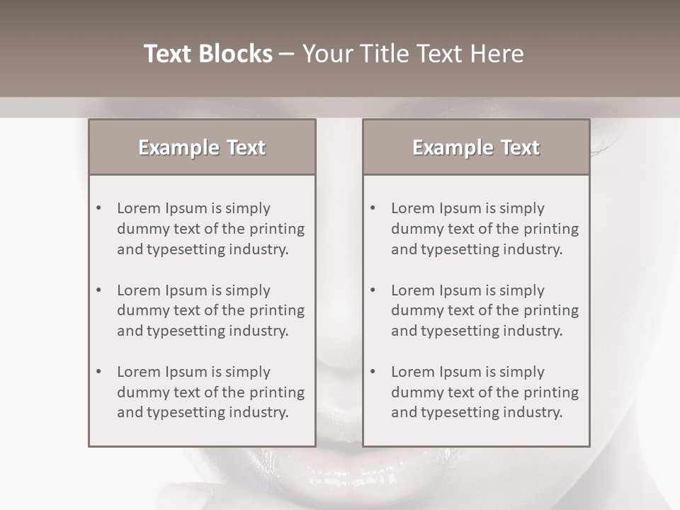 A Woman With Her Hands On Her Face PowerPoint Template