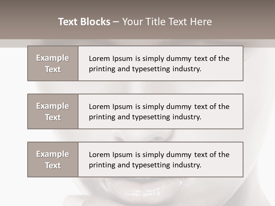 A Woman With Her Hands On Her Face PowerPoint Template