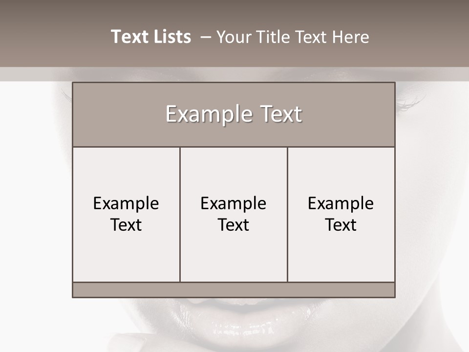 A Woman With Her Hands On Her Face PowerPoint Template