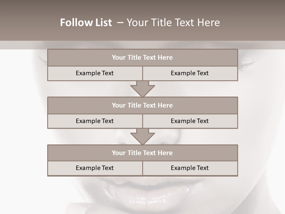 A Woman With Her Hands On Her Face PowerPoint Template