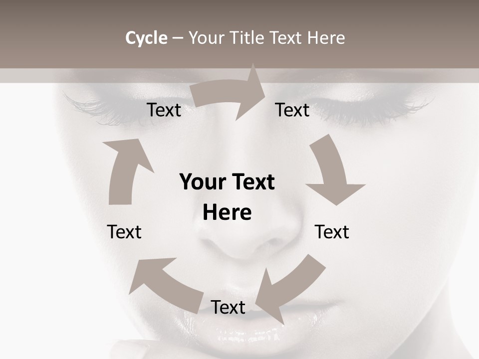 A Woman With Her Hands On Her Face PowerPoint Template