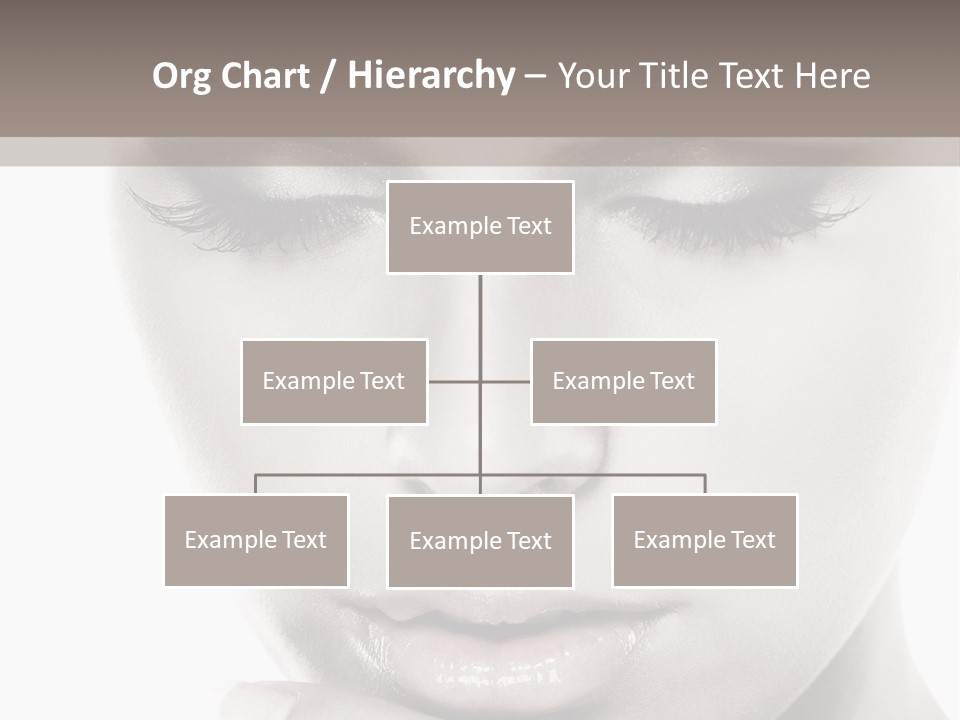 A Woman With Her Hands On Her Face PowerPoint Template