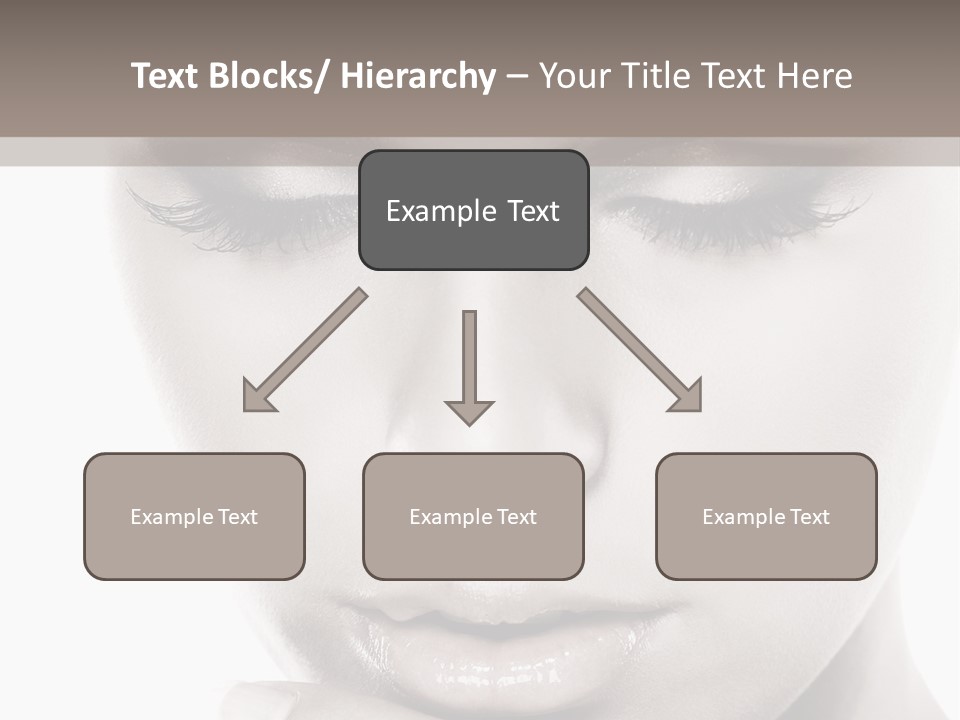 A Woman With Her Hands On Her Face PowerPoint Template