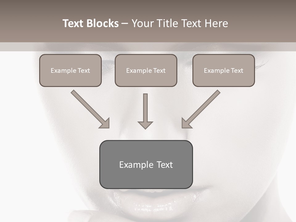 A Woman With Her Hands On Her Face PowerPoint Template